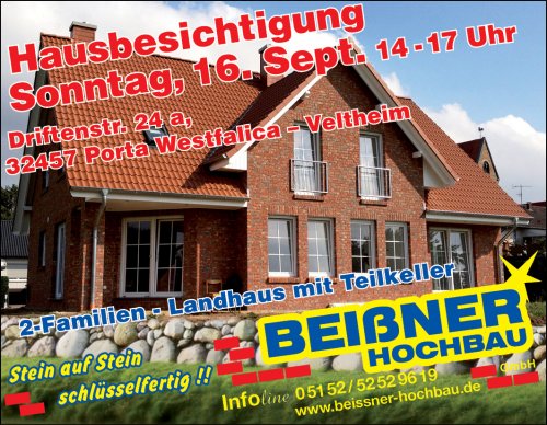 Massivhaus Hausbau Hannover - Ihr Bauträger für schlüsselfertiges Bauen im Raum Hannover ist die Beißner Hochbau GmbH