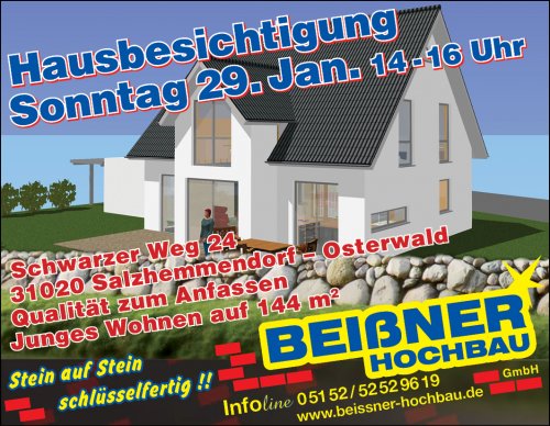 Massivhaus Hausbau Hannover - Ihr Bauträger für schlüsselfertiges Bauen im Raum Hannover ist die Beißner Hochbau GmbH