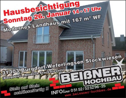 Massivhaus Hausbau Hannover - Ihr Bauträger für schlüsselfertiges Bauen im Raum Hannover ist die Beißner Hochbau GmbH