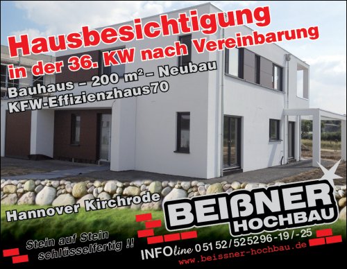 Massivhaus Hausbau Hannover - Ihr Bauträger für schlüsselfertiges Bauen im Raum Hannover ist die Beißner Hochbau GmbH