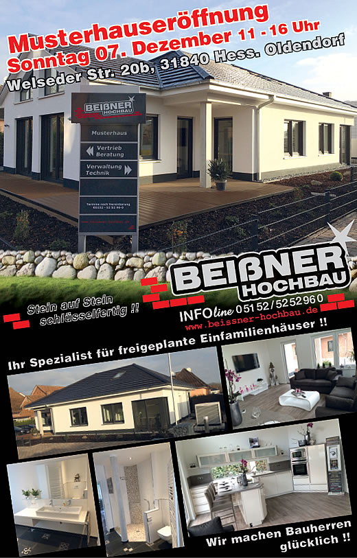 Massivhaus Hausbau Hannover - Ihr Bauträger für schlüsselfertiges Bauen im Raum Hannover ist die Beißner Hochbau GmbH