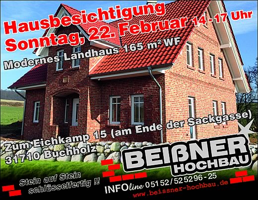 Massivhaus Hausbau Hannover - Ihr Bauträger für schlüsselfertiges Bauen im Raum Hannover ist die Beißner Hochbau GmbH