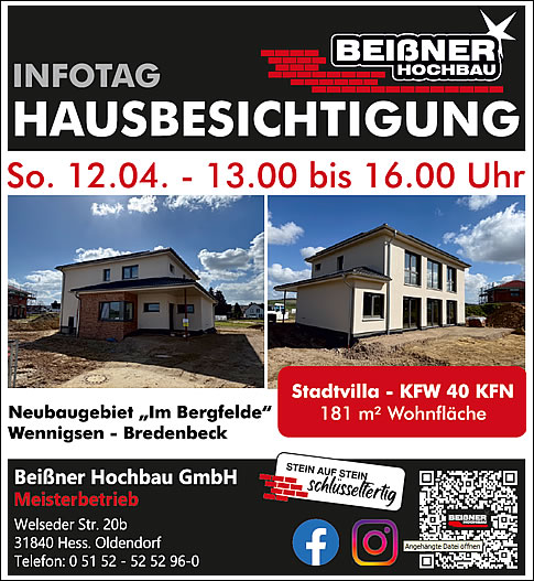 Massivhaus Hausbau Hannover - Ihr Bauträger für schlüsselfertiges Bauen im Raum Hannover ist die Beißner Hochbau GmbH